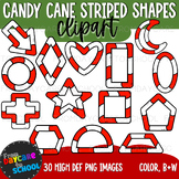 Candy Cane Striped Shapes Clipart