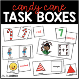 Candy Cane Task Cards (Shapes Numbers Colors Alphabet) | C