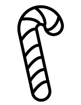 Candy Cane Templates Christmas Candy Cane Coloring Page Candy Cane Outline