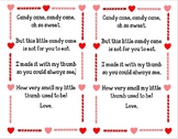 Candy Cane Thumbprint Poem (any grade)