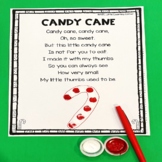 Candy Cane Thumbprint Poem Keepsake