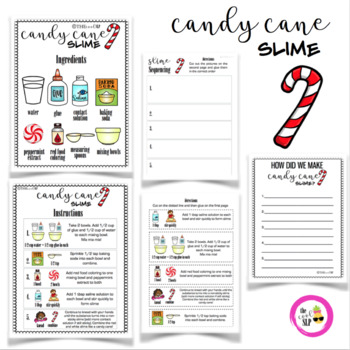 Preview of Candy Cane Winter Slime Activity