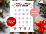 Candy Canes Word Search | Christmas Word Search