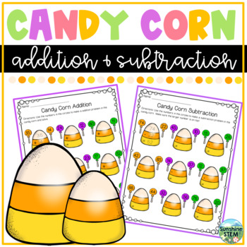 Candy Corn Addition and Subtraction Freebie by Sunshine STEM | TpT