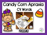 Candy Corn Apraxia Freebie: CV Words for Speech Therapy