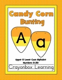 Candy Corn Bunting - A-Z (Upper and Lower Case) Numbers 0-20