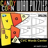 Candy Corn CVC Word Puzzles Halloween Center