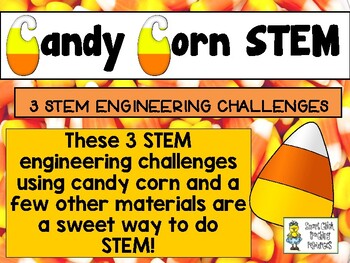 Preview of Candy Corn Challenges - STEM Engineering Challenges, Pack of 3