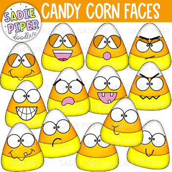 Candy and Sweet Treats Clipart Set: Color and Black and White Images