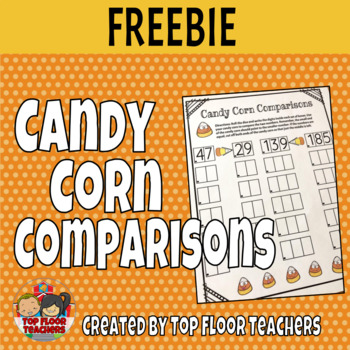 Preview of Candy Corn Comparisons - Halloween Comparing Numbers Activity FREEBIE