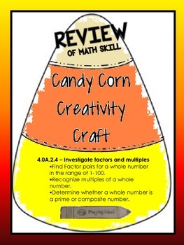 Preview of Candy Corn Creativity Craft for Factors & Multiples