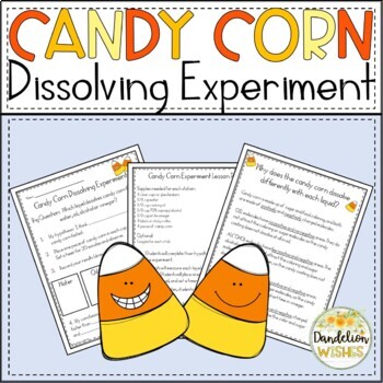 Preview of Candy Corn Dissolving Experiment Halloween STEM