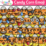 Candy Corn Emoji Clipart: Halloween Emoticon Faces Clip Ar