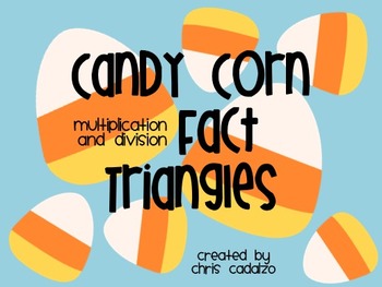 Preview of Candy Corn Fact Triangles - Multiplication and Division