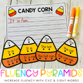 Candy Corn Fluency Pyramids - Sentence Pyramids - Reading 