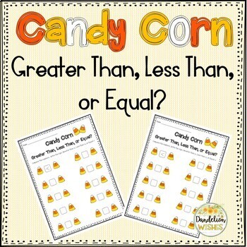 Preview of Candy Corn Greater Than, Less Than, or Equal