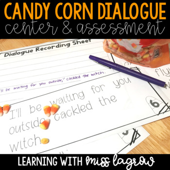 Preview of Candy Corn Halloween Dialogue Center Activity or Assessment