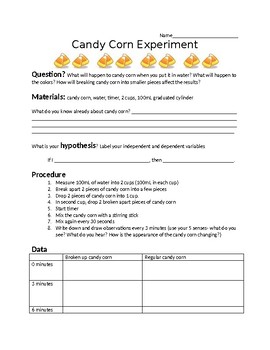 Preview of Candy Corn Lab