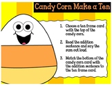Candy Corn Make a Ten Math Center FREEBIE