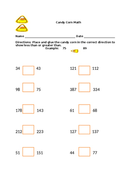 Preview of Candy Corn Math 1