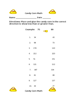 Preview of Candy Corn Math
