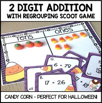 Preview of Candy Corn Math Game | Addition with Regrouping