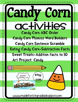 Preview of Candy Corn Math & Literacy Centers