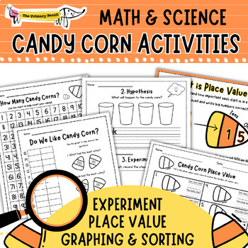 Preview of Candy Corn Math & Science Activity Bundle | Halloween Hands-On Learning!