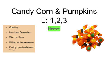 Preview of Candy Corn Math - THREE Levels!