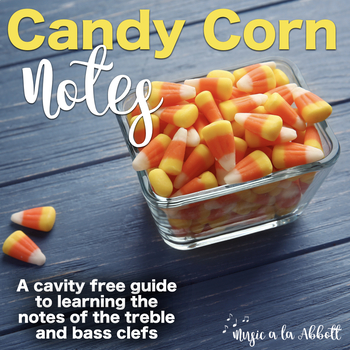 Preview of Candy Corn Notes!  Your Cavity Free Guide to the Treble and Bass Clef