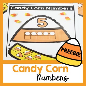 Candy Corn Number Puzzles FREEBIE! Halloween Preschool Math Center Activity