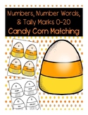 Halloween Candy Corn Numbers, Number Words, and Tally Mark