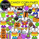 Candy Corn Party Clipart {Halloween Clipart}