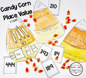 Preview of Candy Corn Place Value Halloween/October