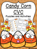 Candy Corn Puzzles & Activities - CVC Words - Halloween & 
