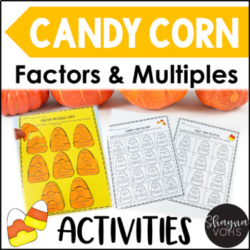 Preview of Candy Corn Math Factors and Multiples | Halloween Math
