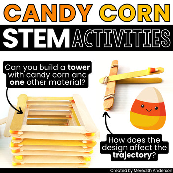 Preview of Halloween STEM Activities with Candy Corn Catapult and Tower