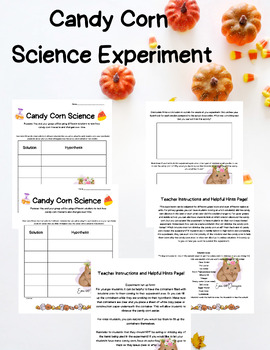 Preview of Candy Corn Science Experiment