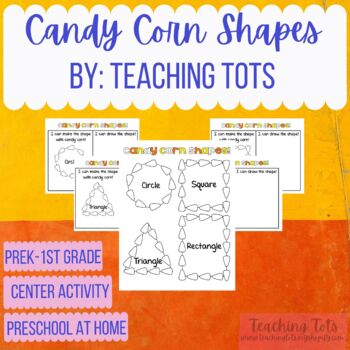 Preview of Candy Corn Shapes (Build a circle, triangle, square, and rectangle)