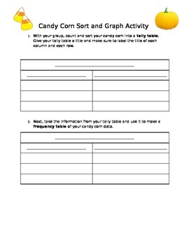 Preview of Candy Corn Sort and Graph Activity