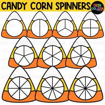 Preview of Candy Corn Spinners Clipart FREEBIE