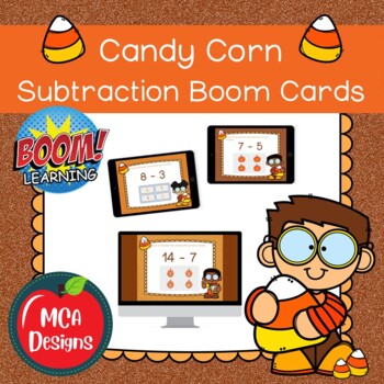 Preview of Candy Corn Subtraction Boom Cards
