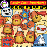 Candy Corn Superhero Clipart