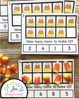 Candy Corn Ten Frame Task Cards Making Ten With Candy Corn Friends Center