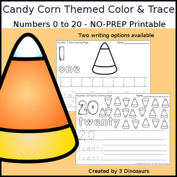 Candy themed Trace the numbers