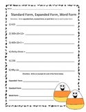 Candy Corn Three Forms Worksheet Practice