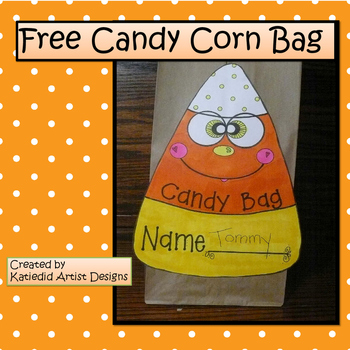 Preview of Halloween Crafts, Candy Corn Bag