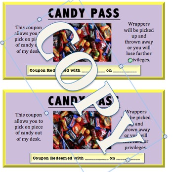 Preview of Candy Coupon