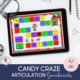 Candy Craze For Articulation Game board (R/L) No Print, Te