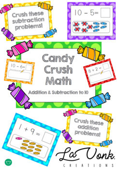 Preview of Candy Crush Mental Math - Addition and Subtraction to 10